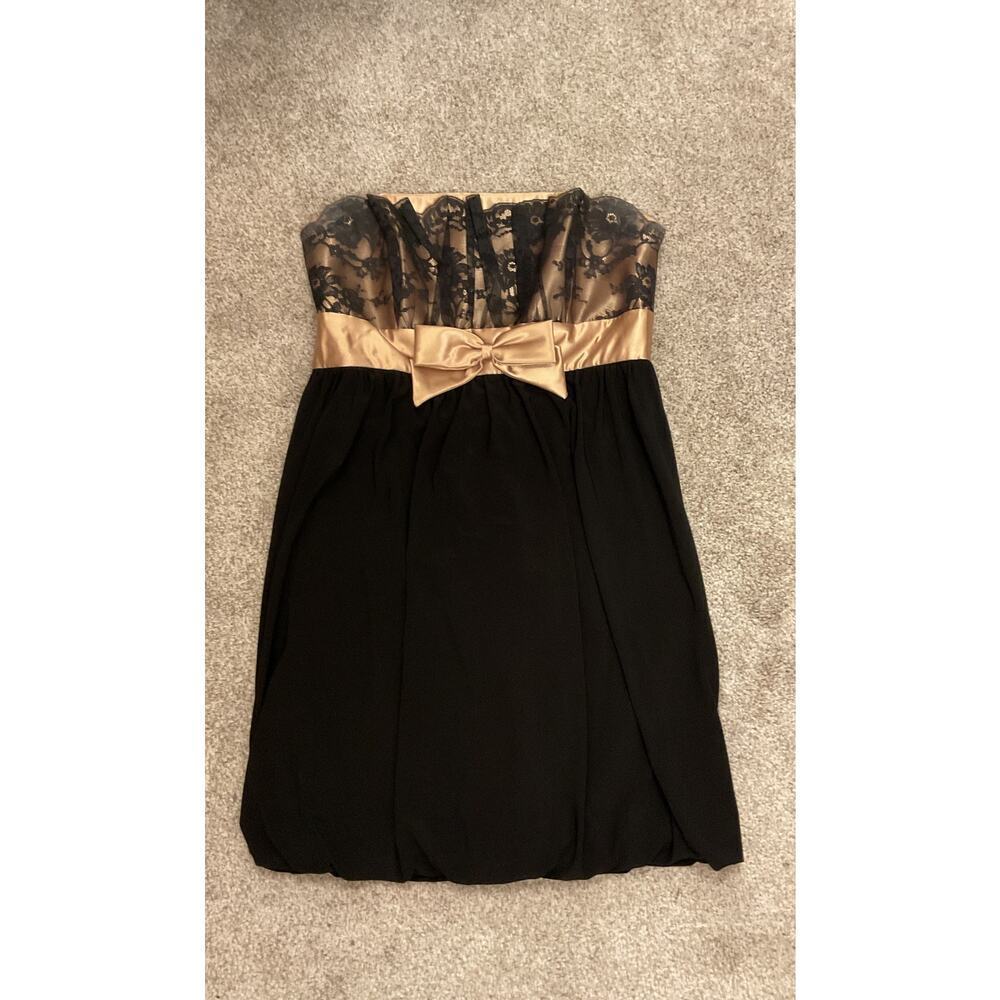 Vtg Y2K Jessica McClintock for Gunne Sax Strapless Balloon Bottom Dress,11